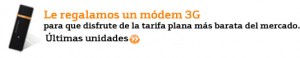 Módem 3G gratis con internet móvil