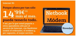 Netbook o mini portátil de Bankinter Móvil