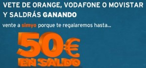 Promoción de Simyo, hasta 50 euros en llamadas