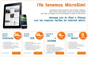 Simyo microsims de iPad o iPhone