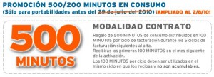 Promoción de hasta 500 minutos gratis con Simyo