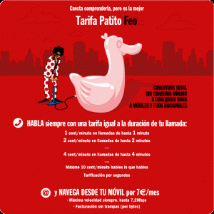 Tarifa Pepephone Patito feo