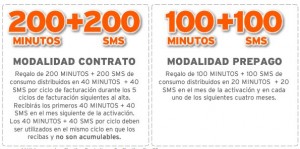 Promoción de Simyo de hasta 200 minutos y 200 SMS gratis