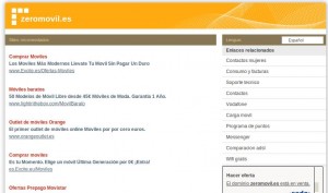 web del dominio zeromovil.es