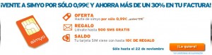 Tarjeta SIM a 0.99 euros y hasta 500 SMS