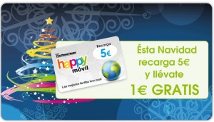 Recargas de navidad de Happy Móvil