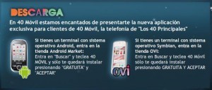 40 móvil aplicación