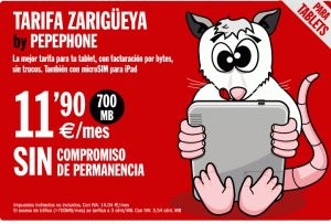 Tarifa para tablets de Pepephone