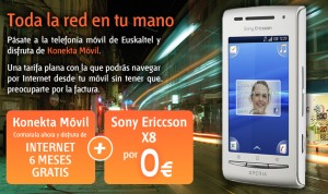 Promoción Sony Ericsson X8 de Euskaltel