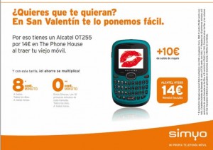 Alcatel OT 255 con Simyo y The Phone House