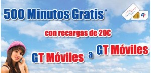 500 minutos gratis con GT Mobile