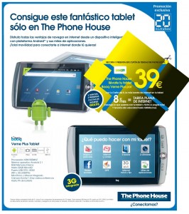 Tablet Android con Yoigo y The Phone House