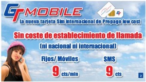 GT Mobile, 9 céntimos/minuto sin establecimiento de llamada