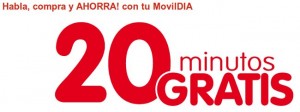 20 minutos gratis con MovilDia