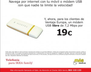 Módem USB libre MÁSmovil Ikea