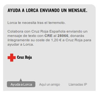 Yoigo ayuda a Lorca, terremoto