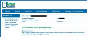 Mi Lycamóvil, área de cliente de Lycamobile