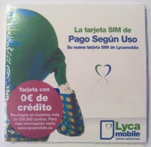 Tarjeta SIM Lycamobile España