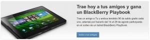 Invita a tus amigos de Tu y gana BlackBerry Playbook