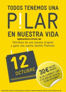 MÁSmovil día del pilar llamadas gratis