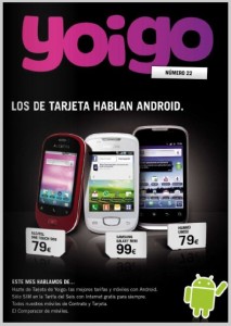 Revista de Yoigo noviembre del 2011