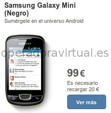 Samsung Galaxy Mini en prepago barato con Tu