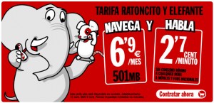 Tarifa Ratoncito y Elefante de Pepephone