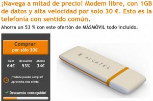 Módem USB barato libre de 1 giga de internet móvil