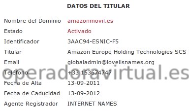 Posible web/dominio de Amazon OMV España