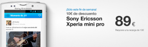 Samsung Xperia Mini Pro barato con Tuenti Móvil