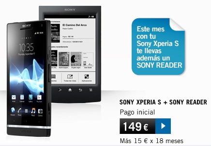 Comprando Sony Xperia S de Sony un ebook reader gratis