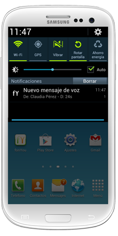 fonYou notificaciones de buzón de voz