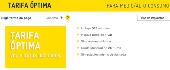 Tarifa Óptima de MÁSmovil rebajada