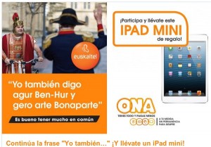 iPad mini gratis Euskaltel Ona
