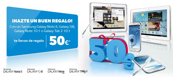 Samsung Galaxy S3, Note 2, Galaxy Tab 10: 50 euros gratis