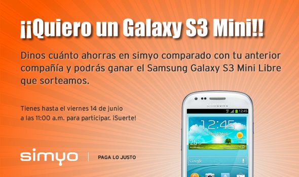 Simyo Samsung Galaxy S3 mini gratis