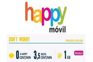 Happy Móvil presenta una mejora en su tarifa
