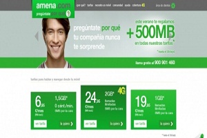 Amena regala a sus clientes 500 Mb