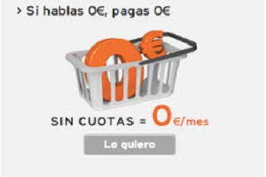 Tarifa SIN cuotas de Simyo, no hablas, no pagas.
