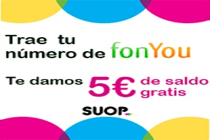 Suop regala 5 euros a los clientes de la actual operadora FonYou