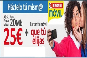 Eroski Móvil ofrece la tarifa convergente más barata del mercado.