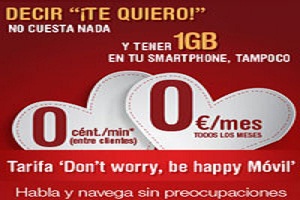 "Don´t worry be happy movil", la tarifa para enamorados de Happy Móvil