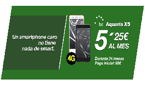 Amena y su “ofertón” del día: BQ AQUARIS X5 a sólo 5,25 euros por mes