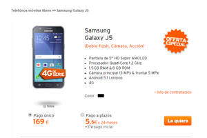 Simyo y la rebaja estrella de la semana: Samsung Galaxy J5