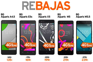 Simyo lanza la gama de móviles libre BQ Aquaris en oferta especial