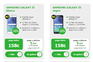 Martes de oferta con Amena: Samsung Galaxy J5 por menos de 6 euros al mes