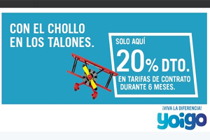 Cámbiate a Yoigo con SIM gratis y 20% de descuento en tu tarifa mensual