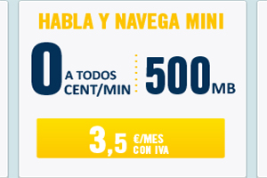 500 MB para navegar y llamadas a 0 céntimos por 3,5 euros sólo con Happy Móvil