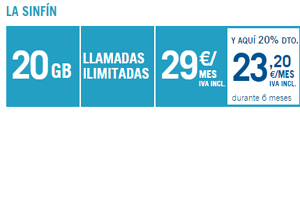 Todavía es tiempo coger la Tarifa Sinfín de Yoigo con 20 GB navegar y 20% de descuento en cuota mensual