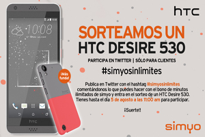 ¿Quieres un HTC Desire 530 completamente gratis? Con Simyo te lo puedes llevar